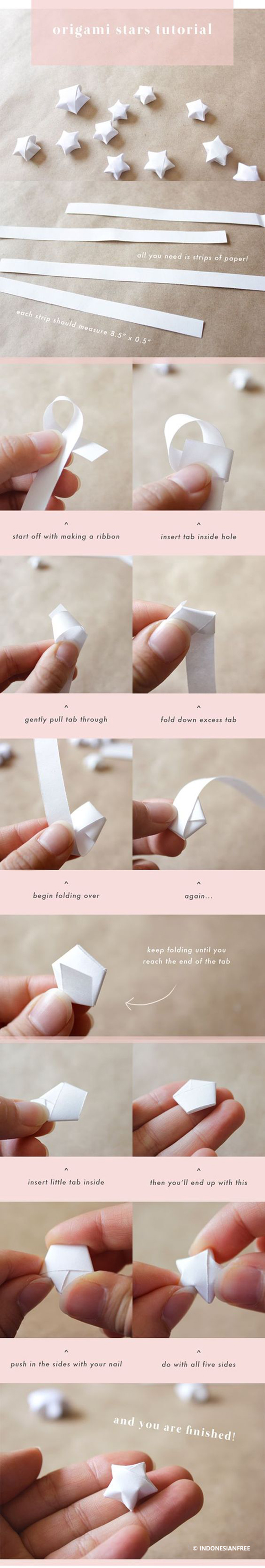 cara membuat bintang dari kertas origami