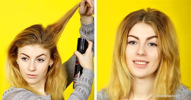 cara membuat rambut bervolume secara alami
